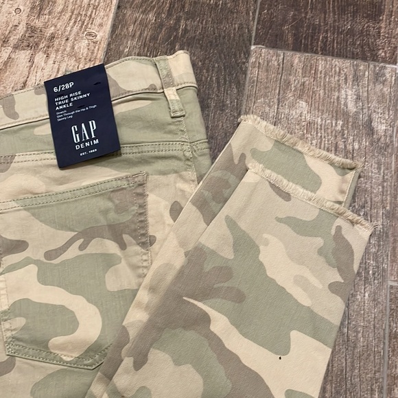 Gap High rise true skinny camo jeans size 6/28P - Picture 4 of 7